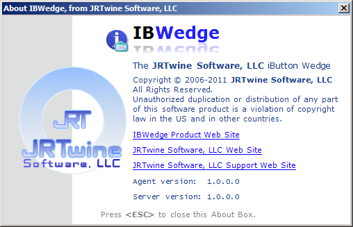IBWedge Agent About Box