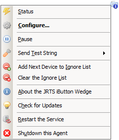 IBWedge Agent - Context Menu